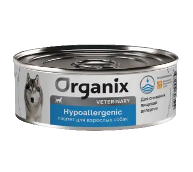 Organix vet HYPOALLERGENIC консервы для взрослых собак при пищевой аллергии