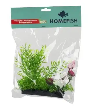HOMEFISH Риччия и людвигия растение для аквариума пластиковое с грузом