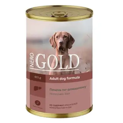 Nero Gold super premium консервы кусочки в желе для собак "печень по-домашнему", (home made liver)